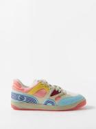Gucci - Basket Faux-leather Trainers - Womens - Multi