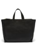 Mens Bags Valentino Garavani - Logo-debossed Grained-leather Tote Bag - Mens - Black
