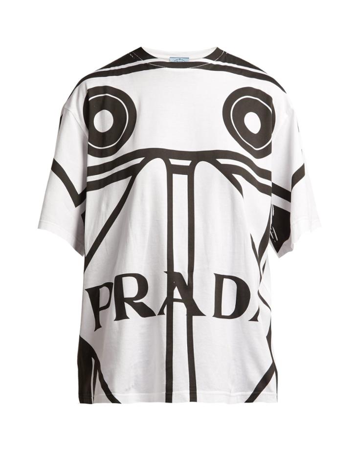 Prada Round-neck Koolhaas-print T-shirt