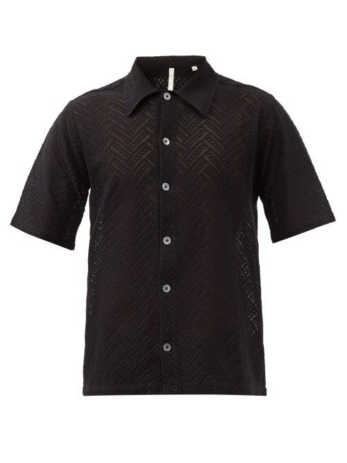 Sunflower - Spacey Striped Shirt - Mens - Black