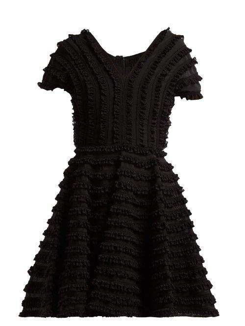 Matchesfashion.com Emilio De La Morena - Zelda Ruffled Cocktail Dress - Womens - Black