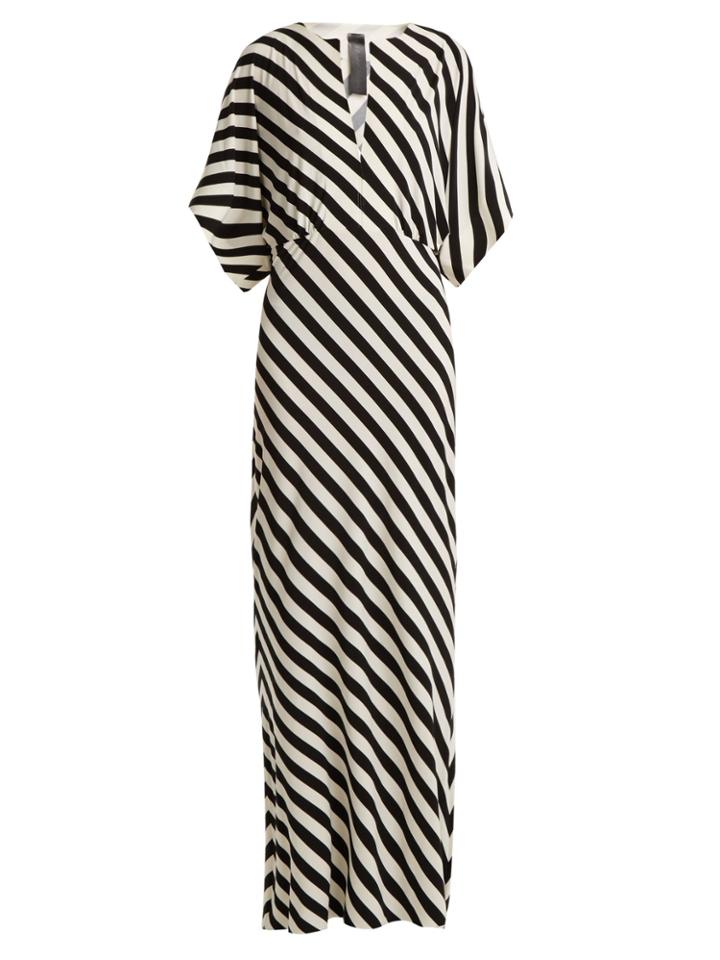 Norma Kamali Striped Jersey Dress