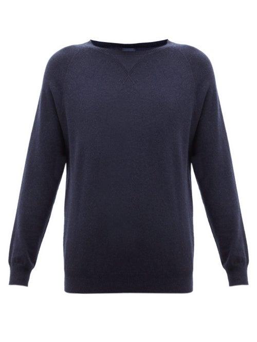Matchesfashion.com Max Mara Leisure - Polka Sweatshirt - Womens - Navy