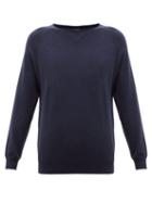 Matchesfashion.com Max Mara Leisure - Polka Sweatshirt - Womens - Navy