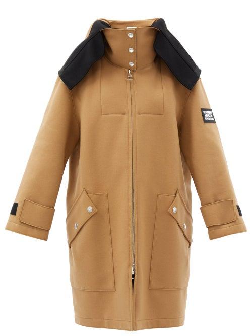 Matchesfashion.com Burberry - Lisburn Wool-blend Hooded Duffle Coat - Womens - Beige Multi