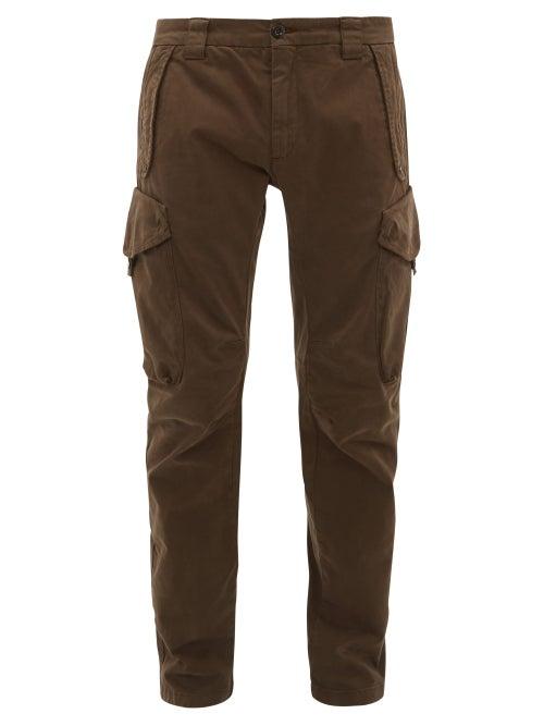 Matchesfashion.com C.p. Company - Goggle Cotton Blend Sateen Cargo Trousers - Mens - Green