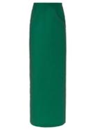 Matchesfashion.com Bernadette - Norma High-rise Taffeta Pencil Skirt - Womens - Green