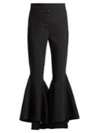 Ellery Sin City High-rise Ruffled-cuff Cropped Trousers