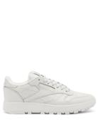 Ladies Shoes Reebok X Margiela - Tabi Classic Split-toe Leather Trainers - Womens - Light Grey