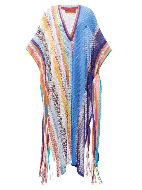 Matchesfashion.com Missoni Mare - V-neck Striped Maxi Kaftan - Womens - Multi