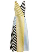 Anna October Contrast-striped Cotton Dress