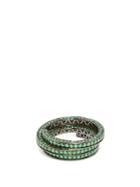 Matchesfashion.com Lynn Ban - 3d Sonic Lab Sapphire & Rhodium Plated Ring - Womens - Green
