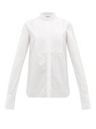 Matchesfashion.com Jil Sander - Plastron Panel Cotton-poplin Shirt - Womens - White