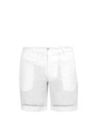 Matchesfashion.com Hecho - Deshilado Mid Rise Linen Shorts - Mens - White