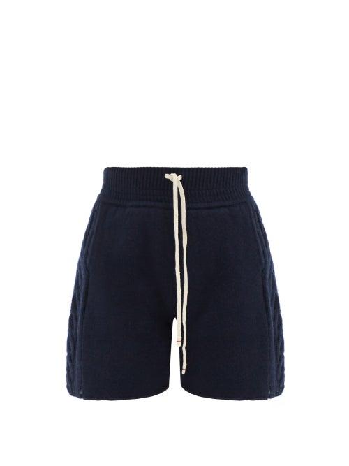 Les Tien - Yacht Cashmere Shorts - Womens - Navy