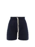 Les Tien - Yacht Cashmere Shorts - Womens - Navy