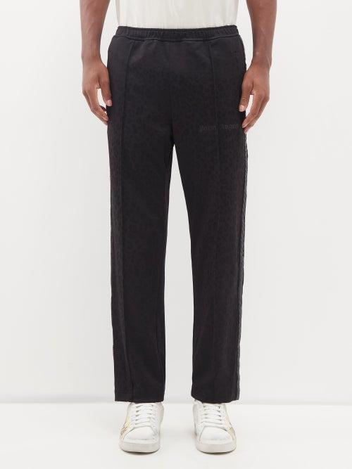 Palm Angels - Tuxedo Leopard-print Jacquard Track Pants - Mens - Leopard