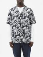 Ksubi - Floral-print Twill Short-sleeved Shirt - Mens - Black White