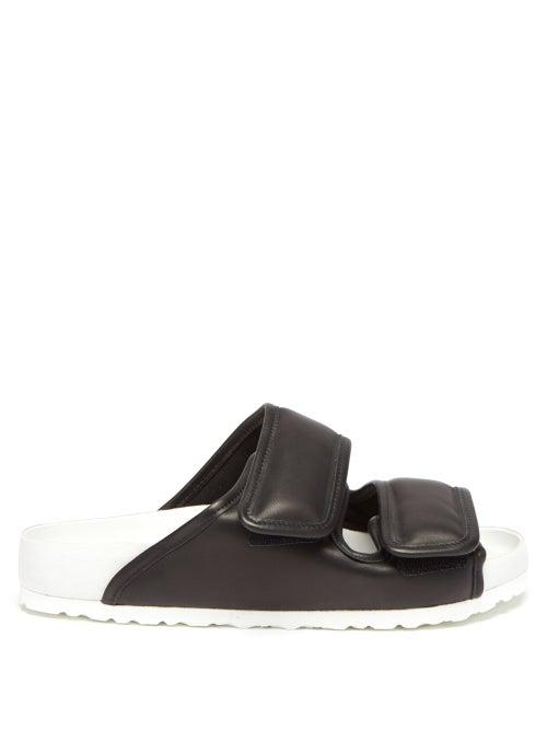 Ladies Shoes Birkenstock X Csm - Cosy Padded-leather Sandals - Womens - Black