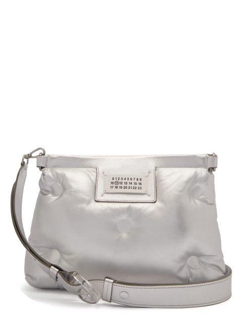 Matchesfashion.com Maison Margiela - Glam Slam Metallic Quilted Leather Cross Body Bag - Womens - Silver