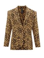 Matchesfashion.com Norma Kamali - Leopard-print Single-breasted Blazer - Womens - Leopard