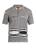 Missoni Faded-stripe Cotton-jersey Polo Shirt