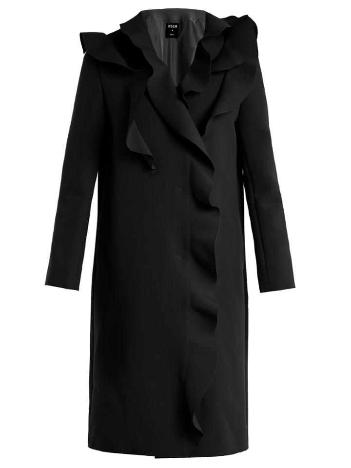 Msgm Ruffled Crepe Coat