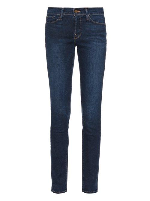 Matchesfashion.com Frame - Le Skinny De Jeanne Mid Rise Jeans - Womens - Indigo