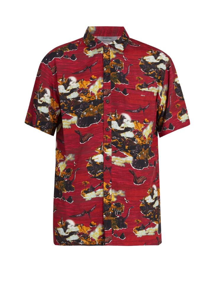 Lanvin Dinosaur-print Hawaiian Shirt