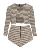 Lisa Marie Fernandez Genevieve Striped Seersucker Twin-set Bikini