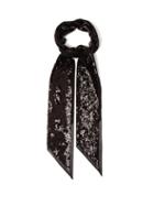 Matchesfashion.com Saint Laurent - Sequinned Virgin Wool Chiffon Scarf - Womens - Black