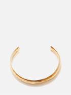 Jil Sander - Hammered Curved Choker - Womens - Gold