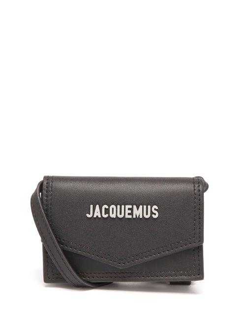 Mens Bags Jacquemus - Porte Azur Grained-leather Cross-body Bag - Mens - Black