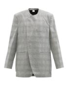 Vetements - Oversized Prince Of Wales-check Twill Jacket - Womens - Grey Multi