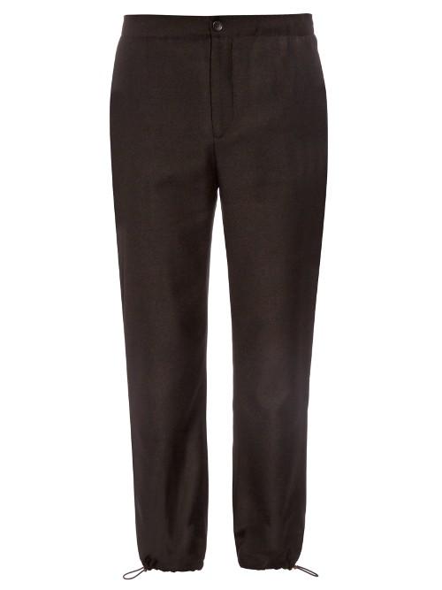 Acne Studios Pace Drawstring-cuff Flannel-wool Trousers