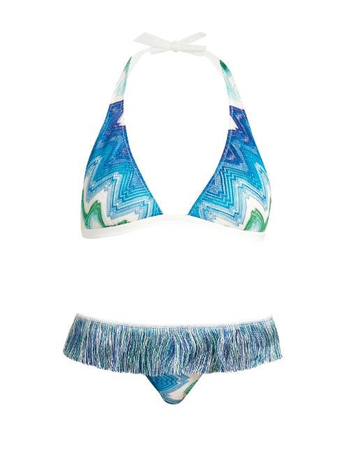 Missoni Mare Fringed Halterneck Triangle Bikini