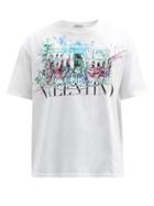 Matchesfashion.com Valentino - Roman-print Cotton-jersey T-shirt - Mens - White