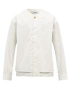 Le17septembre Homme - Collarless Layered Cotton-blend Shirt - Mens - White