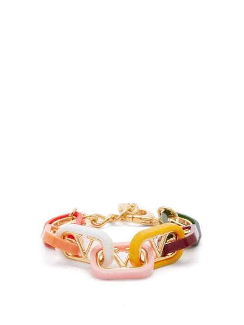 Matchesfashion.com Valentino Garavani - Interlocked-monogram Bracelet - Womens - Multi