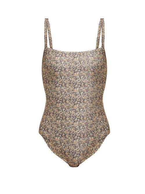 Matchesfashion.com Matteau - The Square Swimsuit - Womens - Yellow Multi