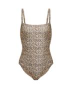 Matchesfashion.com Matteau - The Square Swimsuit - Womens - Yellow Multi