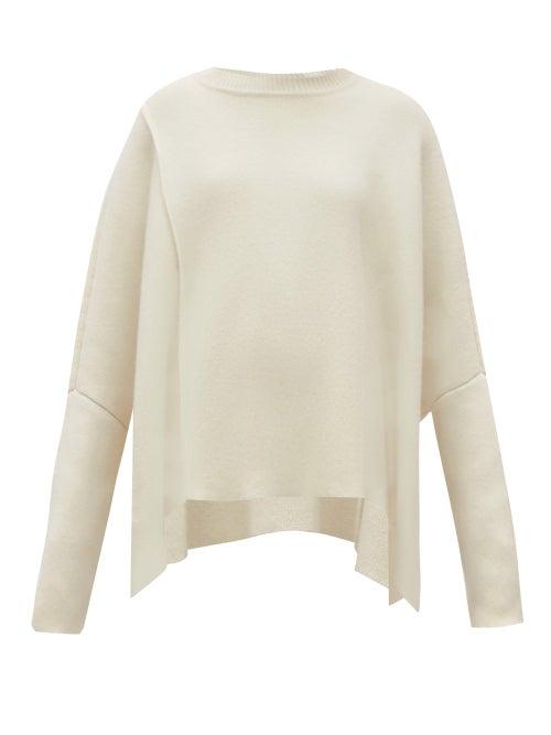 Ladies Rtw The Row - Cordelia Drop-shoulder Cashmere Sweater - Womens - White