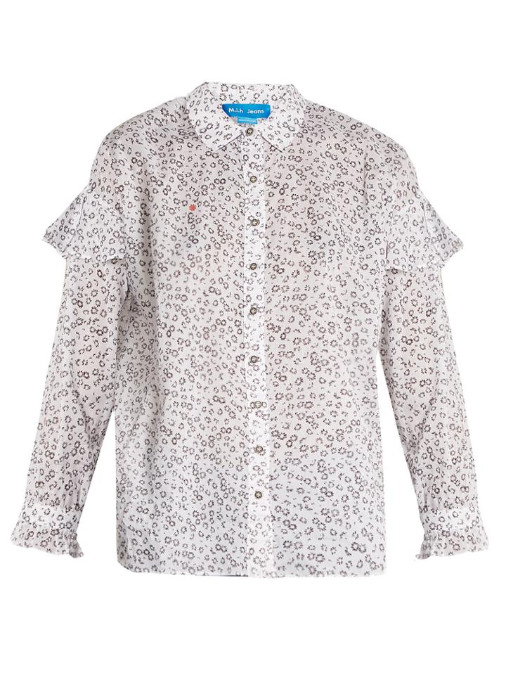 M.i.h Jeans Baylis Floral-print Cotton-voile Shirt