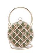 Matchesfashion.com Rosantica By Michela Panero - Gautier Crystal Embellished Cage Clutch - Womens - Crystal Multi