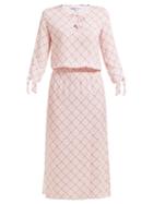 Matchesfashion.com Heidi Klein - Tybee Island Printed Jersey Dress - Womens - Pink