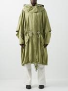 Stella Mccartney - Washed-canvas Hooded Parka - Womens - Green