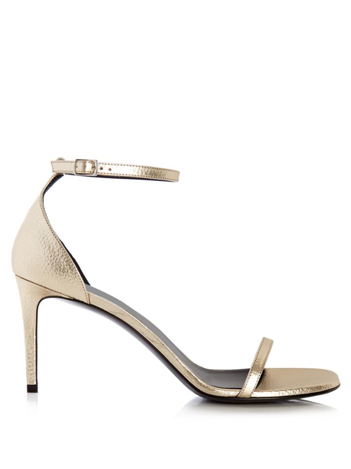 Saint Laurent Jane Grained-leather Sandals