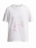 Matchesfashion.com Hillier Bartley - Line Drawing Print Cotton T Shirt - Womens - White Multi