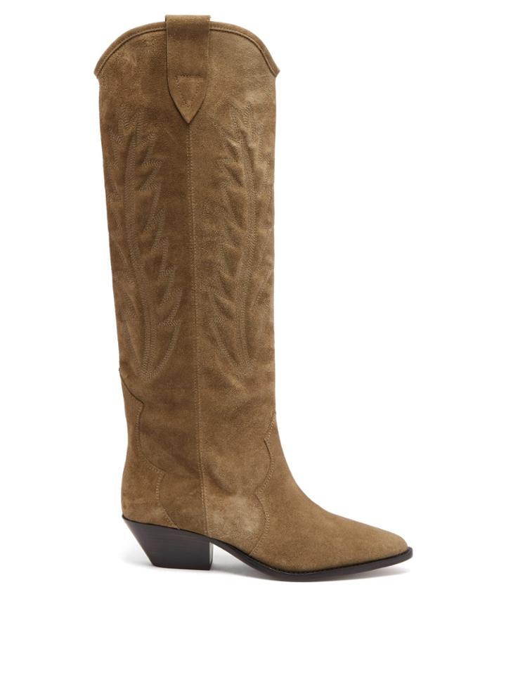 Isabel Marant Denzy Suede Knee-high Boots