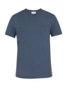 Matchesfashion.com Ami - Crew Neck Cotton Jersey T Shirt - Mens - Blue